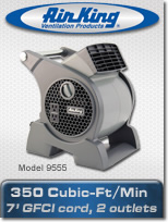 New Air King Shop Fans, with pivot, grounded outlets and over 300 CFM output.