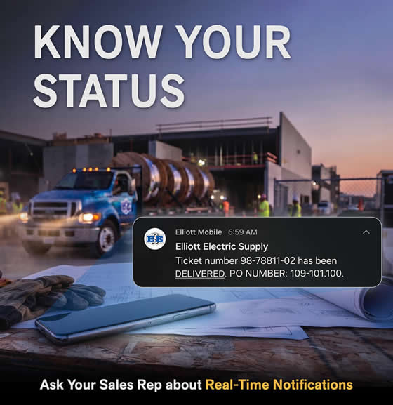 Receive app notifications from Elliott Electric Supply on your mobile device