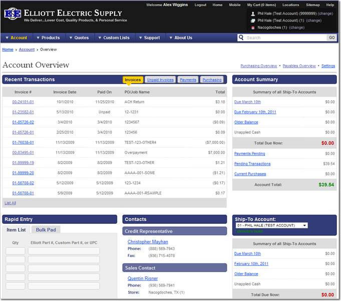 Elliott Account Overview