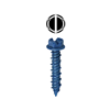 14H400 - 1/4'' X 4'' Slotted Hex Washer Head Concrete Screw - L.H. Dottie CO.