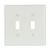 2039W - Wallplate 2G Toggle Thermoset Mid WH - Eaton