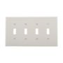 2054WB0X - Wallplate 4G Toggle Thermoset Mid WH - Eaton