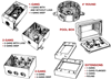 30207 - 1G RT Box W/4 1/2 Hubs - Mulberry Metal