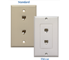 309707BU - Connector Accessories Flush Wall Plate Single Jac - GC/Waldom Electronics