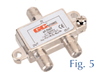 323018BU - Splitter 2-Way F Broadcast Nickel Plating - GC/Waldom Electronics