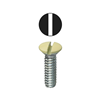 414ALD - #6-32 X 1/2'' Almond Slotted Oh Wall Plate Screw - LH Dottie