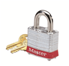 44907 - Padlock, Steel, 2" Shackle, Red Bumper, 1/Card - Ideal