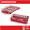 48229481 - 3/8 Drive 28PC Ratchet & Socket Set + Packout Low - Milwaukee®