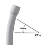 5234019 - SCH 40 2.5"X22.5DX24" Bell End Elbow - PVC & Accessories