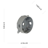 53610 - HBL 4" RND WP Splice BX, (5)1/2HUBS Gry - Bell