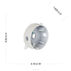 53611 - HBL 4" RND WP Splice BX, (5)1/2HUBS WHT - Bell