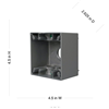 53890 - HBL 2G WP Box W/5 1IN-Hubs Gry - Bell