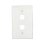 5520W - Wallplate 2 Port Modular Midsize WH - Eaton Wiring Devices