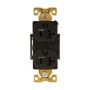 AH5362BK - Recp Dup 20A125V 2P3W Brass Strap B&S BK - Eaton