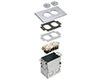 FLB5321NL - 1G Nickel Plated Floor Box Kit - Arlington