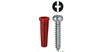 K6C0 - #10 Red Conical Anchor Kit W/PH Combo Drive Screws - L.H. Dottie CO.