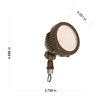 LL1200Z - HBL 1200LUM Led BRNZ SWVL FLD LT - Bell
