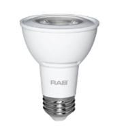 PAR20783040DDIM - *Discontinued* 7W Led PAR20 30K 500LM Dim 80cri - Rab Lighting