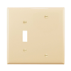 PJ113V - Wallplate 2G Toggle/Blank Poly Mid Iv - Eaton