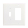 PJ126W - Wallplate 2G Toggle/Deco Poly Mid WH - Eaton