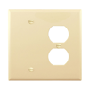 PJ138V - Wallplate 2G Duplex/Blank Poly Mid Iv - Eaton Wiring Devices