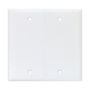 PJ23W - Wallplate 2G Blank Box Mount Poly Mid WH - Eaton