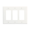 PJ263W - Wallplate 3G Decorator Poly Mid WH - Eaton