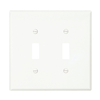 PJ2W - Wallplate 2G Toggle Poly Mid WH - Eaton