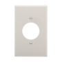 PJ720W - Wallplate 1G SGL Rec W/1.6" Hole Poly Mid WH - Eaton