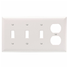 SP38W - Smooth Wallplate 3G Toggle 1G Duplex WH - Legrand-Pass & Seymour