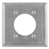 SS701 - Wallplate 2G 2.48" SS - Wiring Device-Kellems