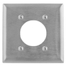 SS703 - Wallplate, 2-G, 2.15", 4 Bolt, SS - Wiring Device-Kellems