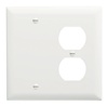 TP138W - Trademaster Wallplate 2G 1 Blank 1 Duplex WH - Legrand-Pass & Seymour