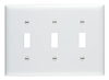 TP3W - Trademaster Wallplate 3G 3 Toggle WH - Legrand-Pass & Seymour