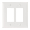 TPJ262W - Trademaster Wallplate Jumbo 2G 2 Decor WH - Legrand-Pass & Seymour