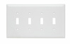 TPJ4W - Trademaster Wallplate Jumbo 4G 4 Toggle WH - Legrand-Pass & Seymour