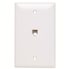 TPTE1W - Tele 4 Conductor 1G TP Wallplate WH - Legrand-On-Q