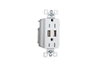 TR5262USBW - Duplex Recp 15A TR Spec W/3.1A Usb Charge WH - Legrand-Pass & Seymour