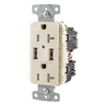 USB20A5LA - RCPT Dup 20A 125V 5A 5V Usb Port A La - Wiring Device-Kellems