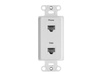 WP3220WH - Pre-Con 2PORT STPP PH/Data 2RJ45 (M6) - Legrand-On-Q