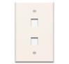 WP3402LA - 1G Wallplate 2-Port La (M10) - Legrand-On-Q