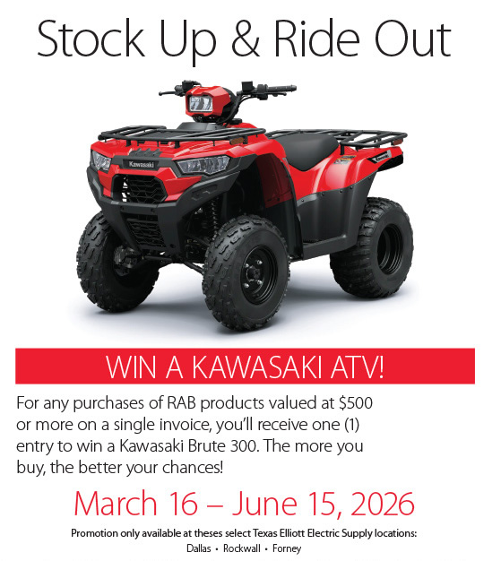 2026 Stock Up & Ride Out with RAB Promotion with Elliott Electric Supply