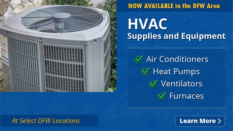 HVAC Equipment and Parts in stock like Air Conditioners, Condensers, Coils, Heat Pumps, Furnaces, Heater Kits, AHU Air Handler Units, Refrigerant, and TXV Kits in DFW Dallas TX Area